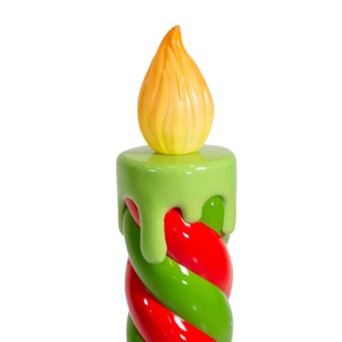 Candela elica rosso-verde e LED h114 cm - immagine 2