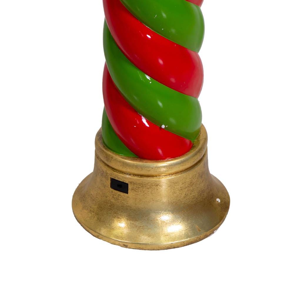 Candela elica rosso-verde e LED h114 cm - immagine 3