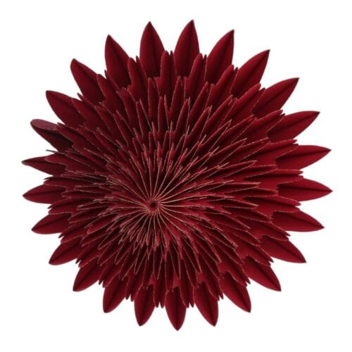 Albero decorativo in carta rosso h 20 cm - immagine 3