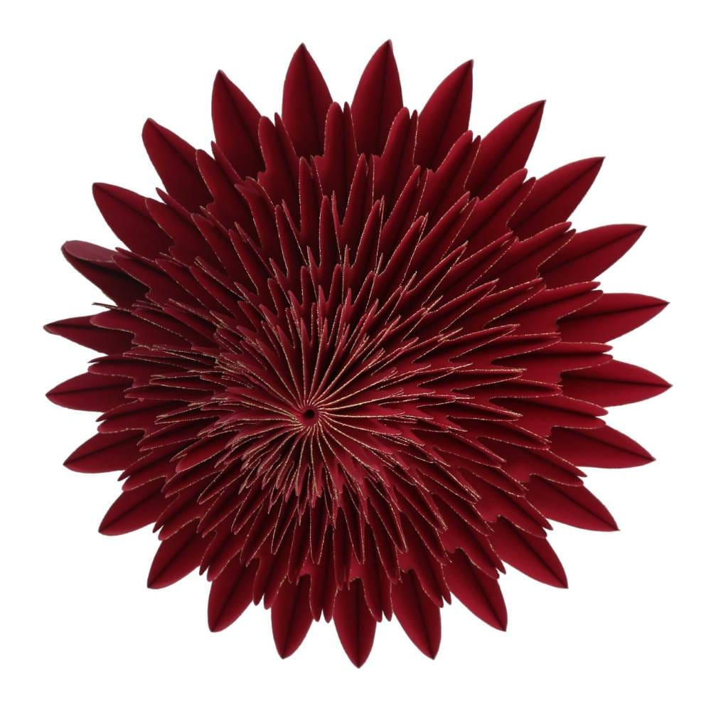 Albero decorativo in carta rosso h 20 cm - immagine 3