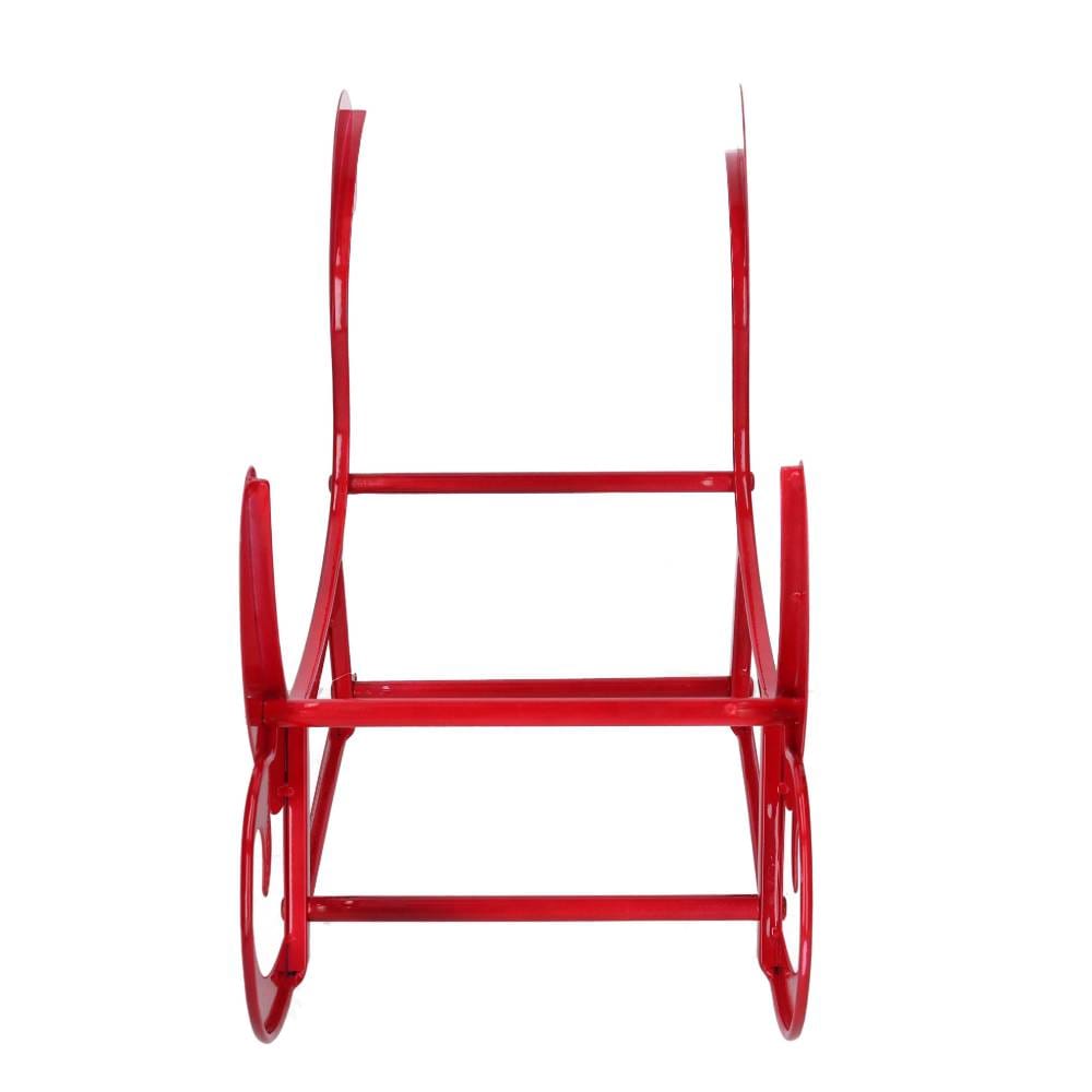 Luge en métal rouge L 55 cm – Image 3