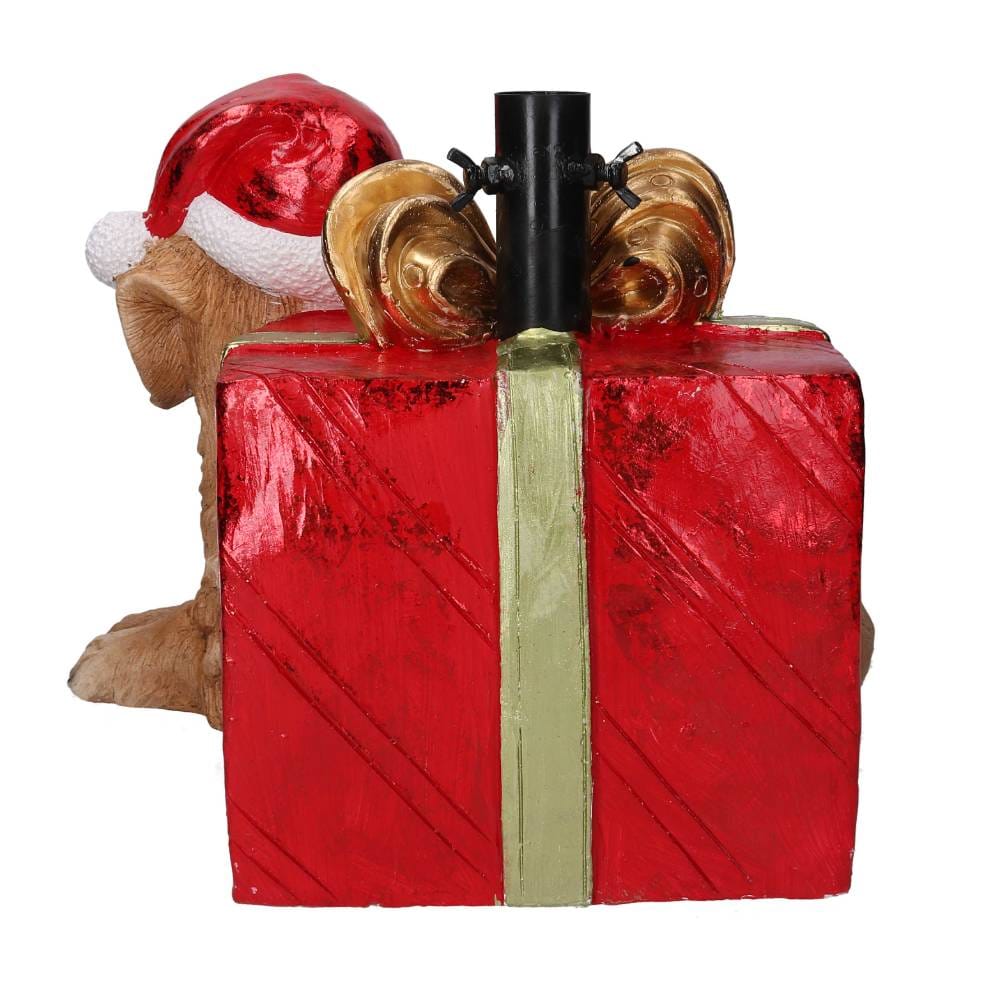 Base de árbol con perro y paquete de regalo H 36 - Imagen 5