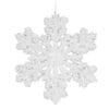 Flocon de neige blanc h 17 cm