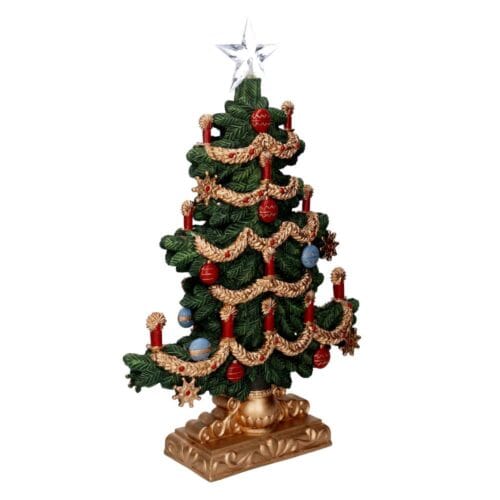 Alternative view of Árbol decorativo con LED dorado y verde H 48 cm