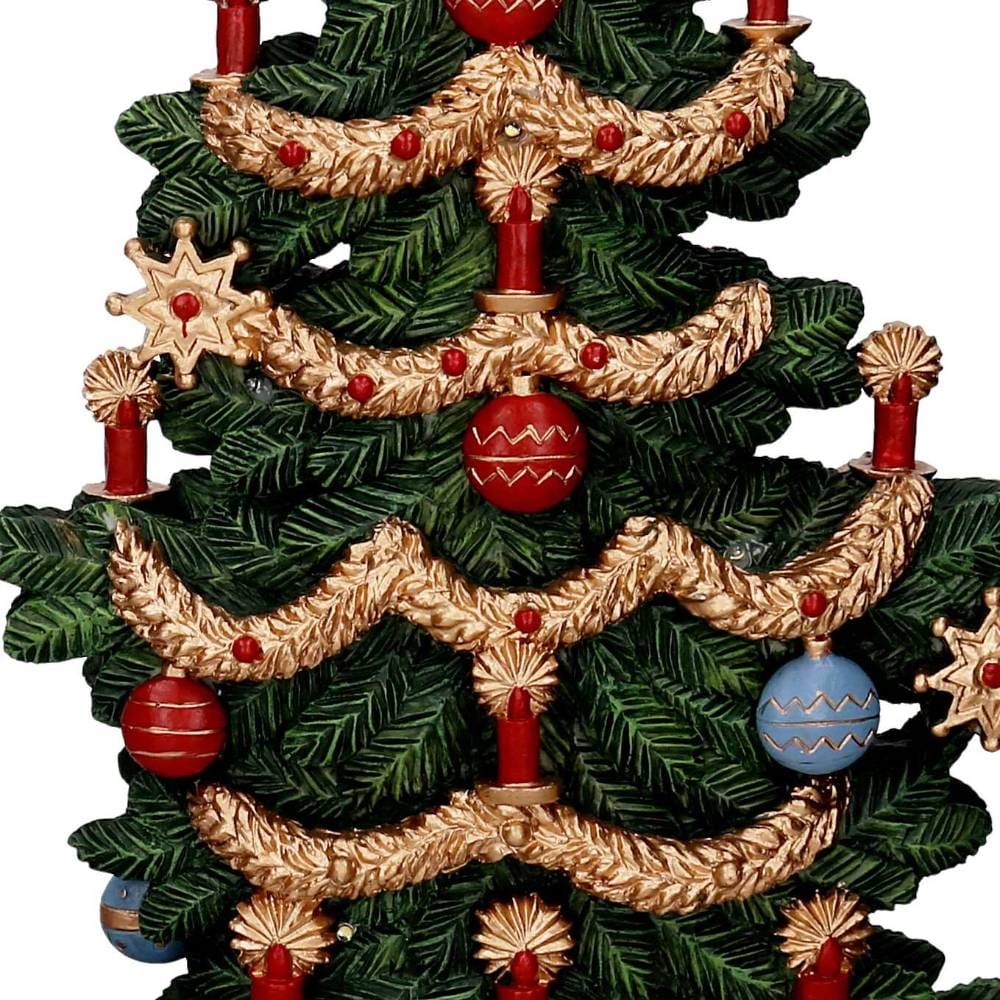 Árbol decorativo con LED dorado y verde H 48 cm - Imagen 3