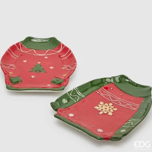 Alternative view of EDG Vassoio Maglione Natale 29x24 cm - 2 colori