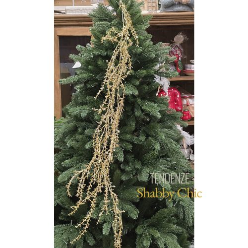 Festone decorativo natalizio oro 120 cm