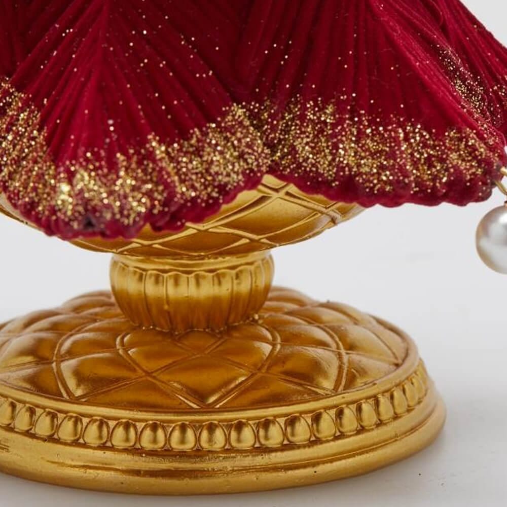 VESTIAMO CASA GRAN NATALE - Copribase albero in velluto Rosso - diamet – On Line Happy Casa Store
