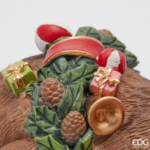 Alternative view of EDG Renna Natalizia con Ghirlanda H25,5 cm
