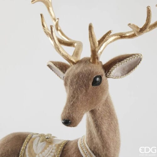 Alternative view of EDG Decoro Cervo H75 cm Beige e Oro