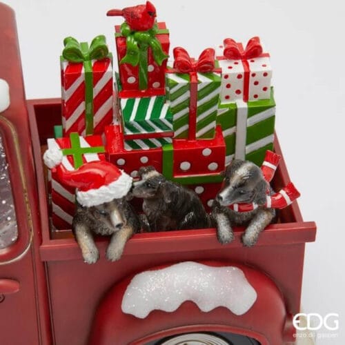 Alternative view of EDG Furgoneta Carillón Papá Noel y Cachorros H16 cm