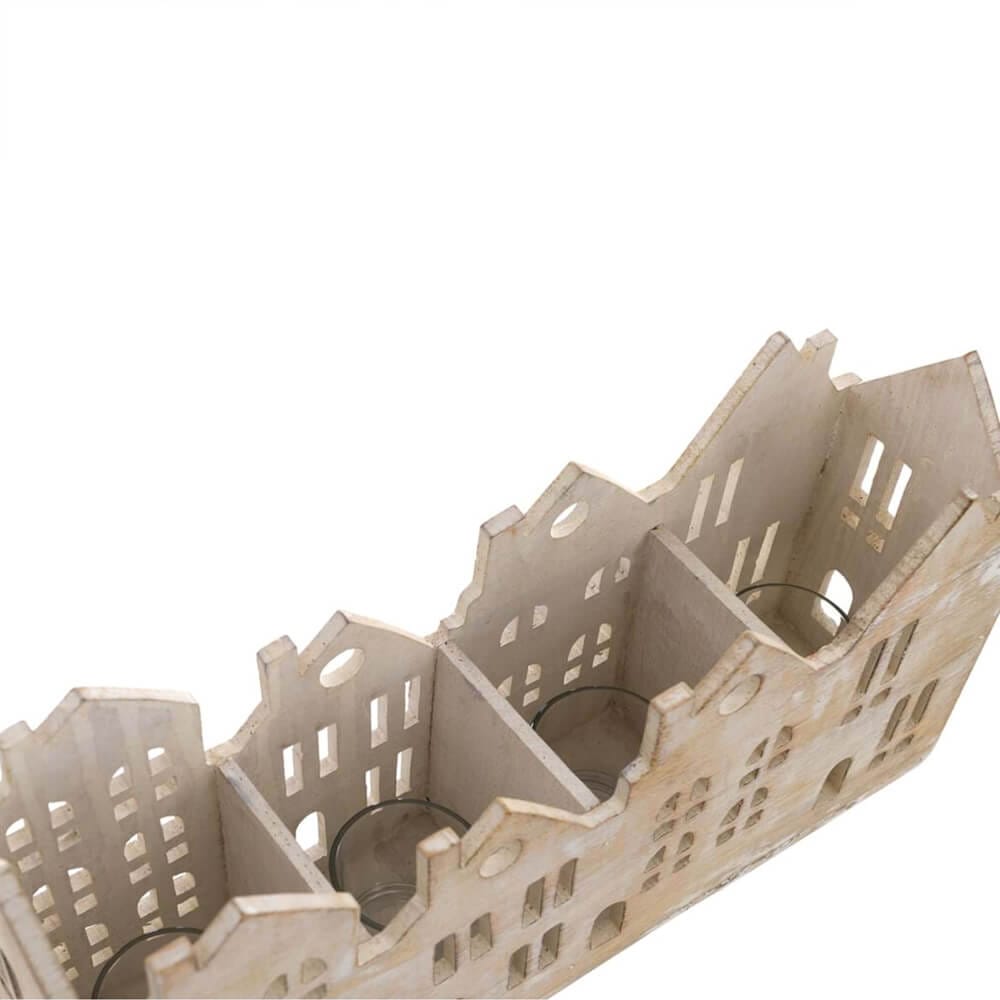 Blanc MariClo Lanterne Cottages Shabby Chic 4 Places 40x20 cm – Image 2