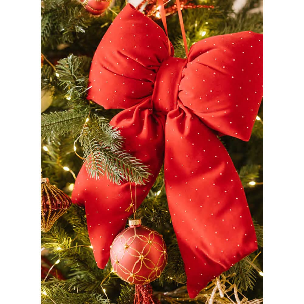 Nuvole di Stoffa Velours rouge pailleté 60x50 cm – Image 2