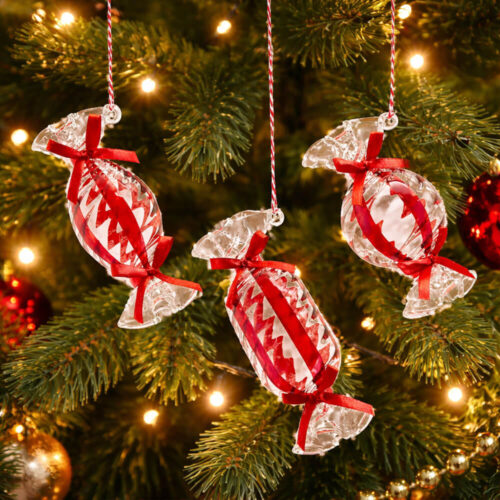 Decoración navideña Candy de cristal Enzo De Gasperi - 3 modelos