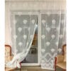 Rideaux en dentelle blanche Cleome avec broderie médaillon et festonnage décoratif, 140x280 cm