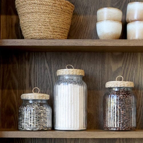 Alternative view of Chic Antique Barattolo in Vetro con Coperchio in Vimini H20 cm - 1200 ml