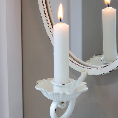 Alternative view of Chic Antique Specchio con Portacandela H38 cm - Colore Cream Anticato