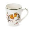 Mug Bosco Incantato in porcellana New Bone da 350 ml, decorata con pettirossi e confezionata in scatola regalo.