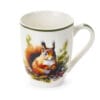 Tazza in ceramica Bosco Incantato da 350 ml con illustrazione di scoiattolo e scatola regalo coordinata.