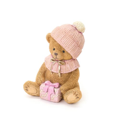 Nuvole di Stoffa Coppia Orsetti in Resina Rosa h 10 cm - immagine 3