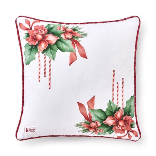 Alternative view of Nuvole di Stoffa Coussin de Noël en coton double face 40x40 cm Conte de Noël