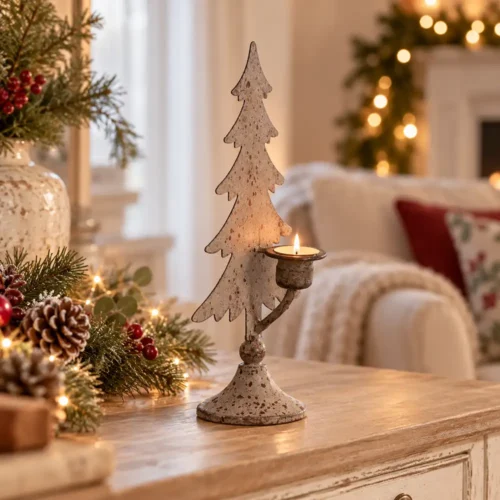 Blanc Mariclo Albero Porta Candela 32,5 cm Dulcis Memoria