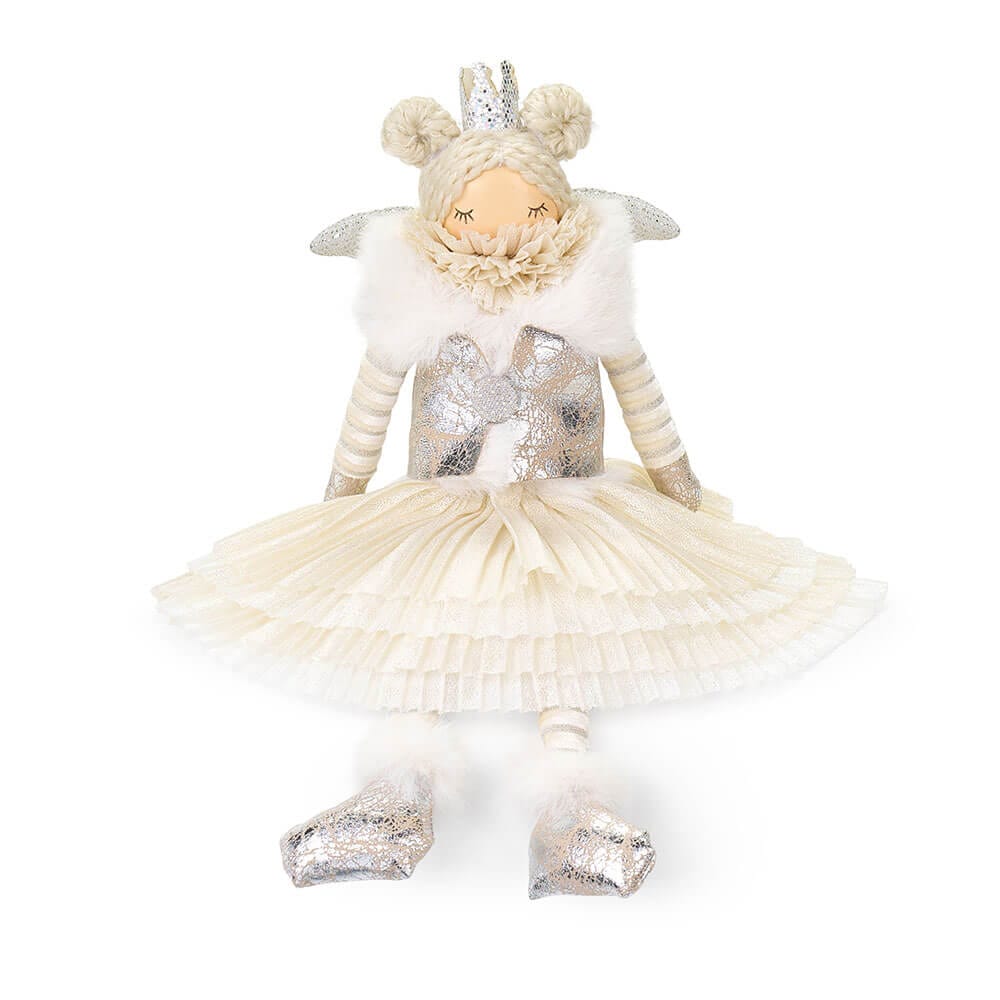 WeRChristmas Volpe Di Natale Seduta 36 Cm – Morbida Con Sciarpa E Cuore Blu