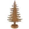 Albero decorativo in metallo effetto corten con base rotonda, stile rustico, ideale per ambientazioni natalizie in stile Bosco Incantato.
