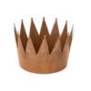 Corona in metallo corten effetto ruggine, utilizzabile come portavaso, centrotavola o decorazione rustica.