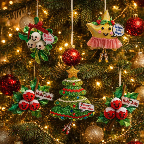 EDG Addobbo Tessuto Vintage H 15 cm – 4 Varianti