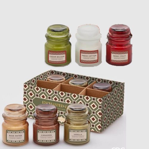 EDG Set 6 Candele Incanto H8 cm in Vetro