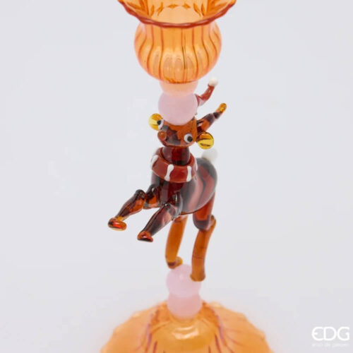 EDG Portacandela Renna Vetro H24 D8,5 cm 4 4400468A247 2