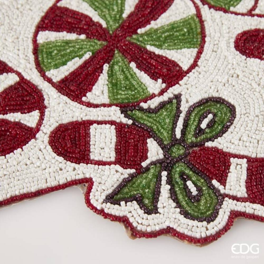 Enzo De Gasperi Camino de mesa Candycane Perle 90x30 cm - Imagen 2