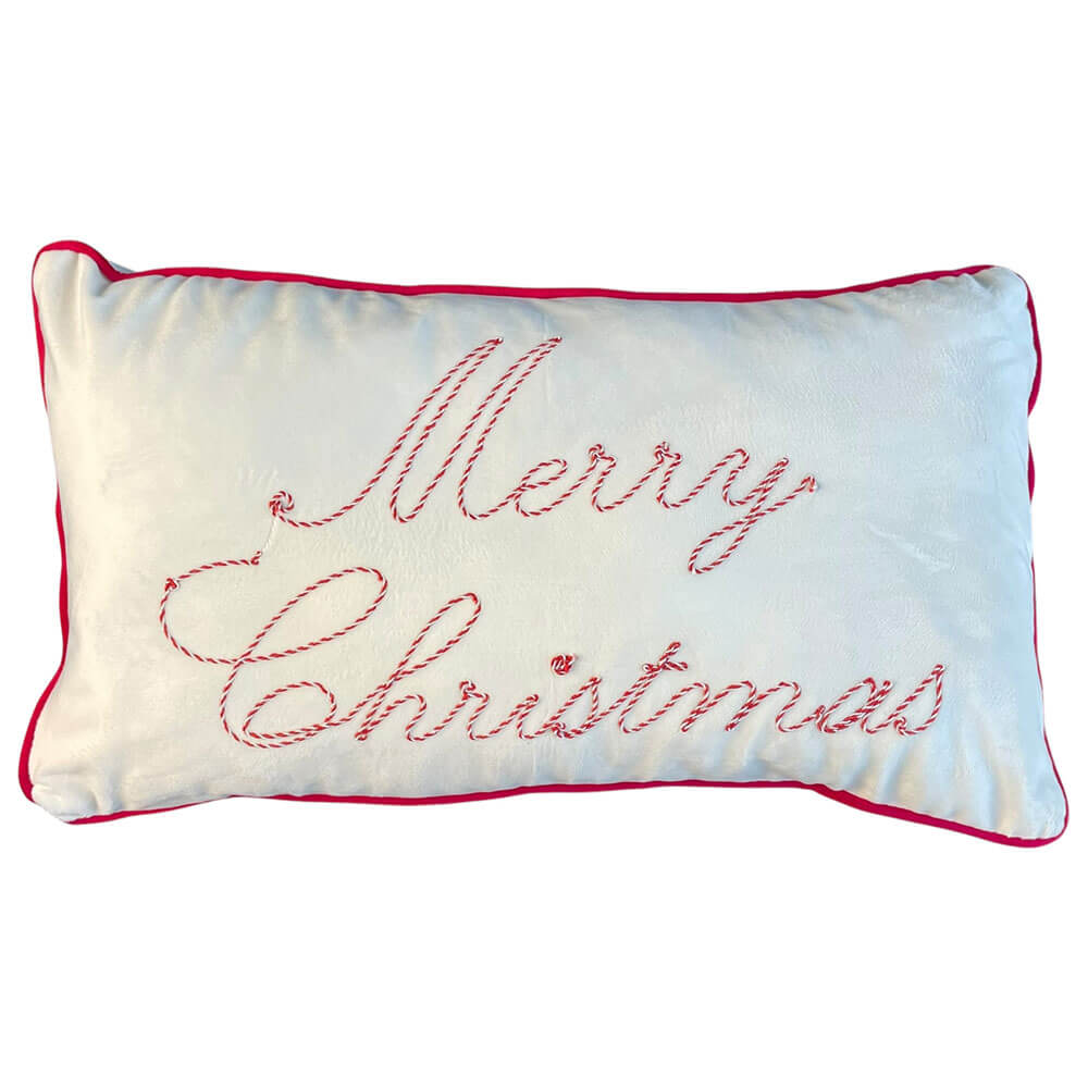 Clodette Cojín de terciopelo Feliz Navidad 45x60 cm