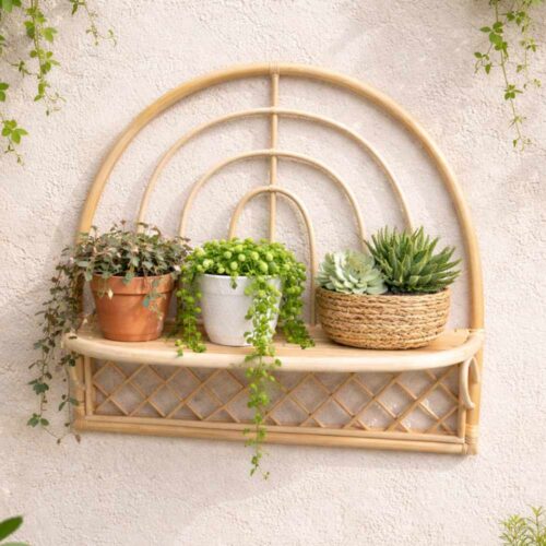 Alternative view of Etagere in rattan a forma di arco 44 cm