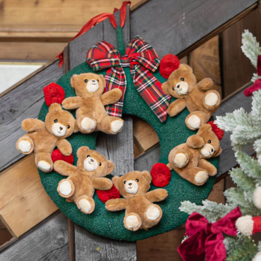 Ghirlanda per albero di Natale con perline dorate e ghirlanda di perline trasparenti iridescenti – Corda per decorazione albero di Natale 16 piedi