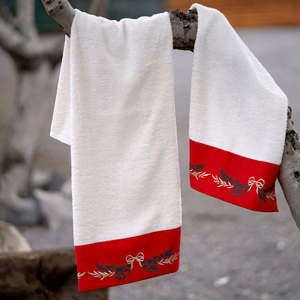 Clodette Set Spugna Fancy Panna con Ricamo 1 Clodette Set Spugna Fancy Panna con Ricamo