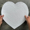 Blanc MariClo Set de table Heart Carmen 42x42 cm