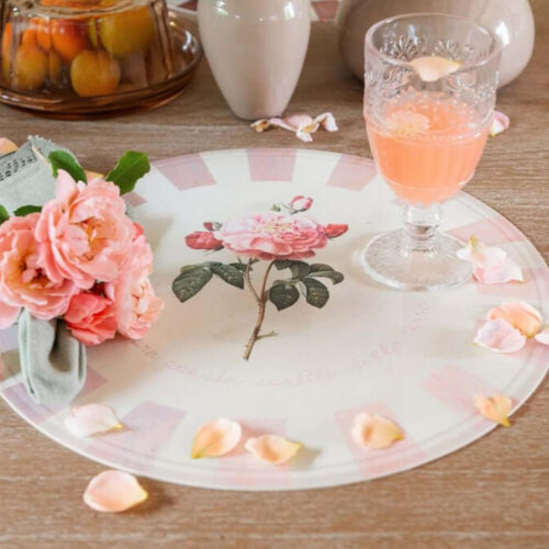 Alternative view of Blanc Mariclo Tovaglietta Tonda Vinile Ø38 cm Rosa L'Orto
