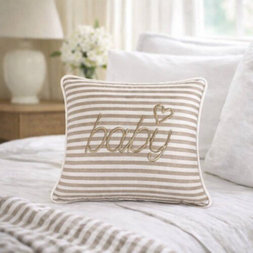 Blanc MariClo Cojín Bebé Beige 30x30 cm Algodón