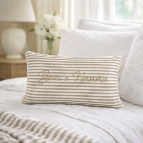 Blanc MariClò Cojín Baci e Nanna Beige 30x50 cm - Colección Bebé