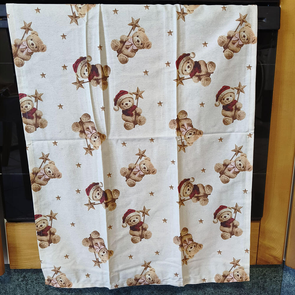 L'Atelier 17 Set de torchons Ourson avec baguette 50x70 – Image 2
