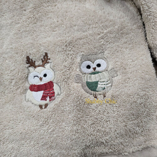 Alternative view of L’Atelier 17 Coppia Asciugamani beige LET IT SNOW in Spugna