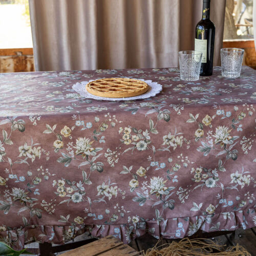 Alternative view of L'Atelier 17 Tovaglia Resinata Bloom Prugna con Gala 155x185