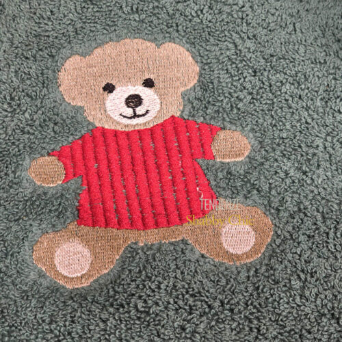 Alternative view of L’Atelier 17 Coppia Asciugamani Abbracciami in Spugna verde