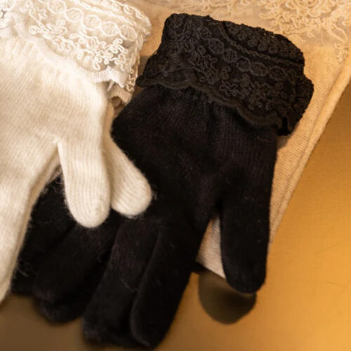 Alternative view of Chez Moi Guanti in lana e cachemire Corinzio Nero