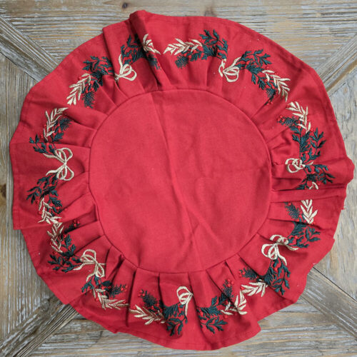 Alternative view of Clodette Coppia di Tovagliette Natalizie Ricamate Ø45 cm