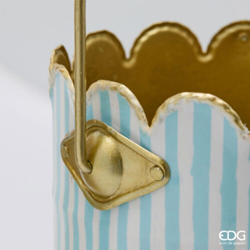 EDG Vaso Righe Cilindro con Manico Metallo 10 1101315A999 AZZ