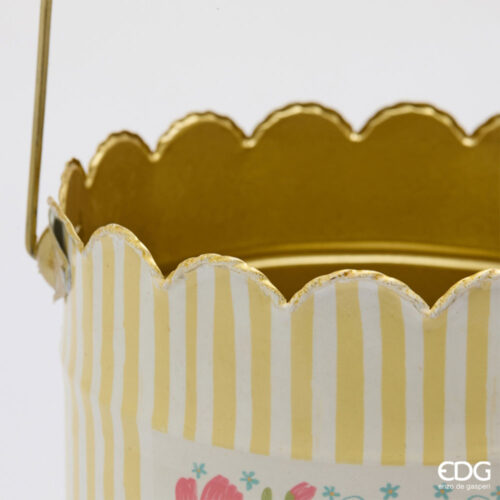 EDG Vaso Righe Cilindro con Manico Metallo 11 1101315A999 GI