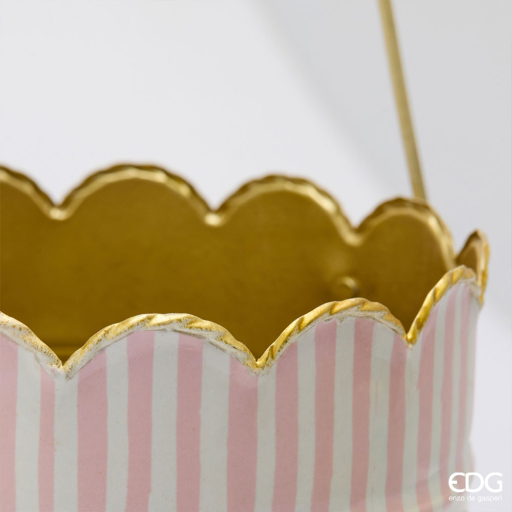 EDG Vaso Righe Cilindro con Manico Metallo 4 EDG Vaso Righe Cilindro con Manico Metallo - immagine 4